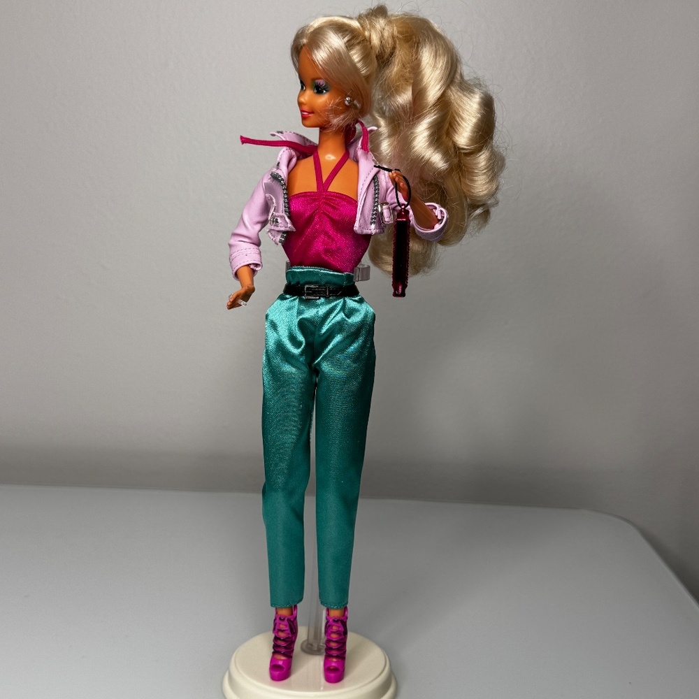 Vintage 1980s 80s 90s 1990s Barbie Doll Superstar Costume Ball Custom Brown Eyes - Picture 10 of 11